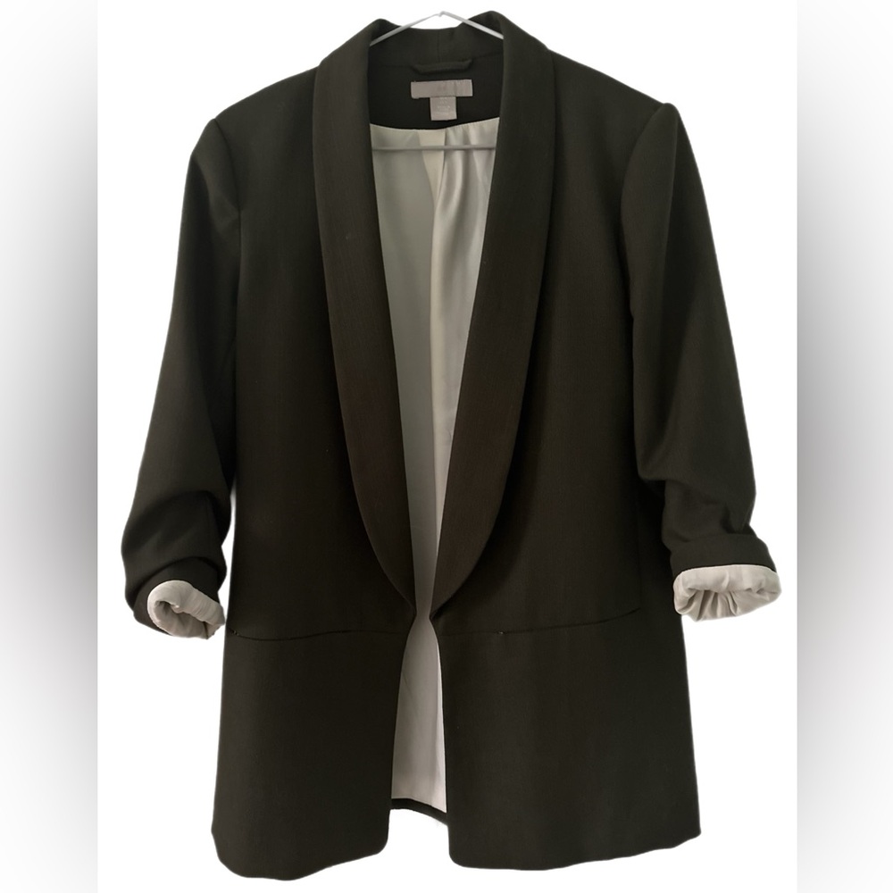 H&M Forest Green Lined Blazer Size 4